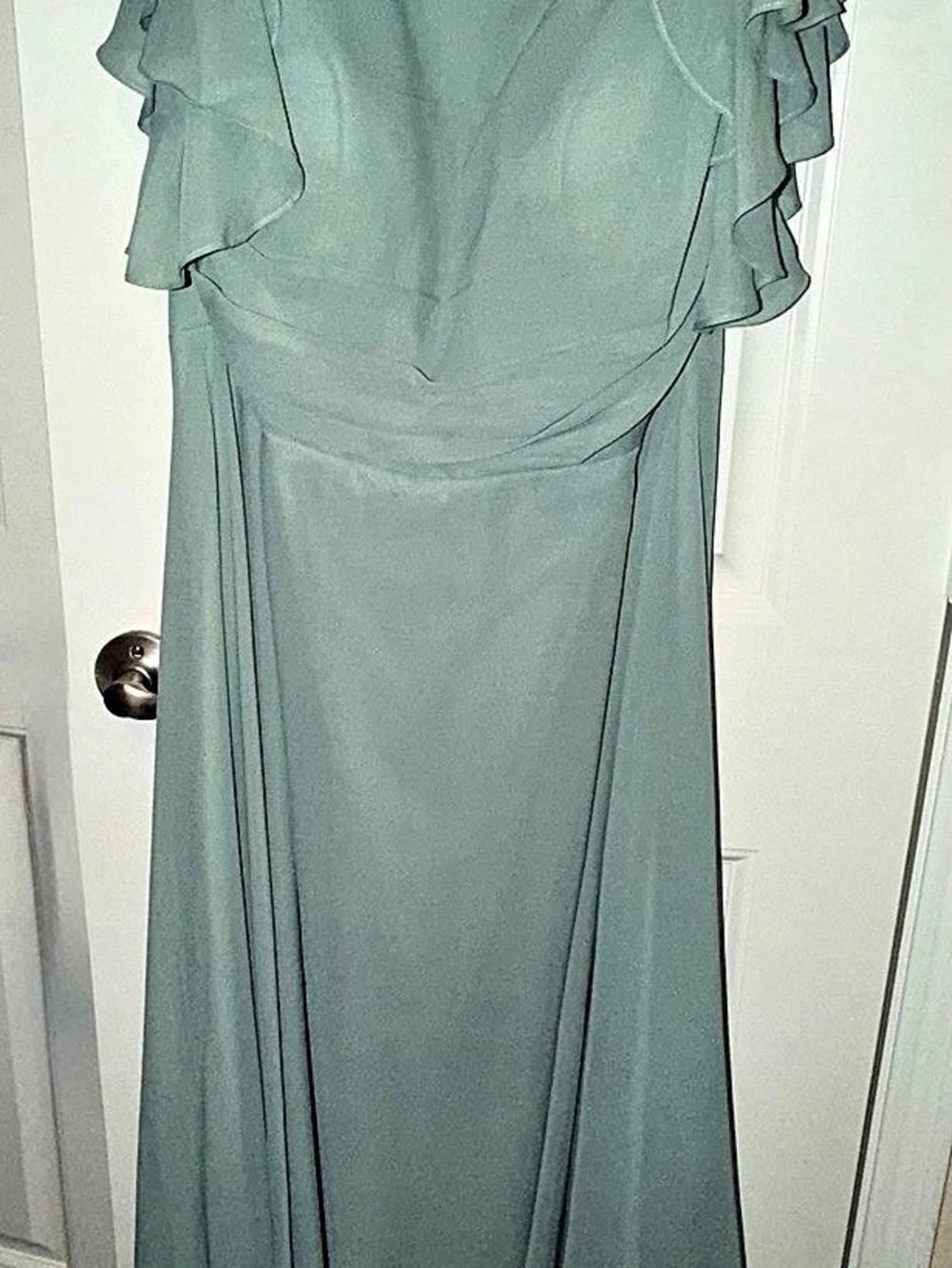 JJ's House Sage Green A-line Chiffon Dress